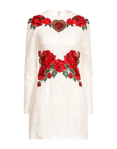 DOLCE&GABBANA Robe courte 38% Polyamide, 32% Coton, 30% Viscose, Verre, Laiton