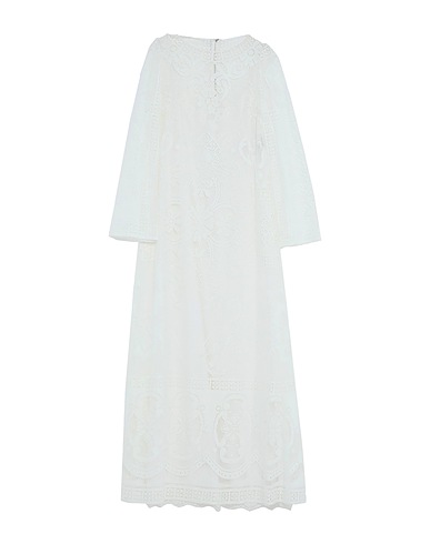 DOLCE&GABBANA Long dress White 90% Cotton, 10% Polyamide