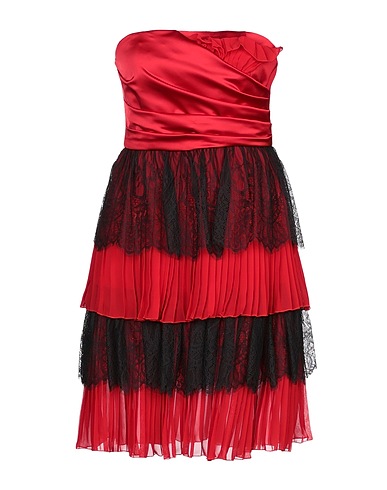 HANITA Short dress Red 100% Polyester, Elastane