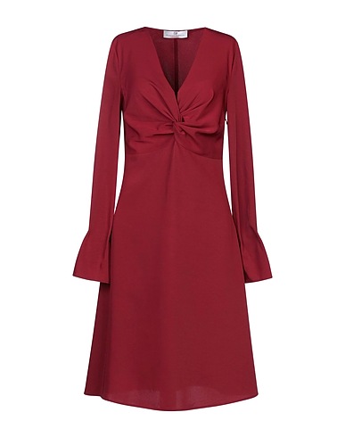 MR MASSIMO REBECCHI Midi dress Burgundy 94% Polyester, 6% Elastane