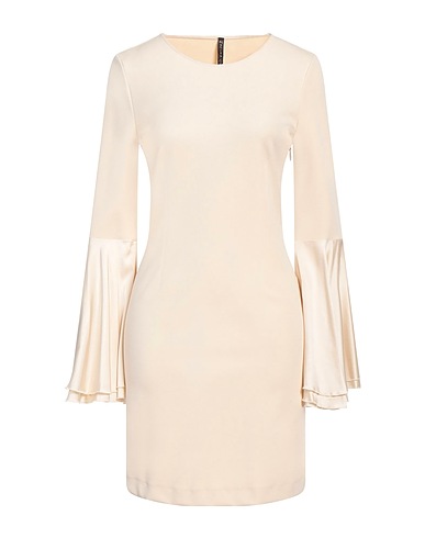 MANILA GRACE Short dress Cream 61% Viscose, 27% Polyamide, 12% Elastane