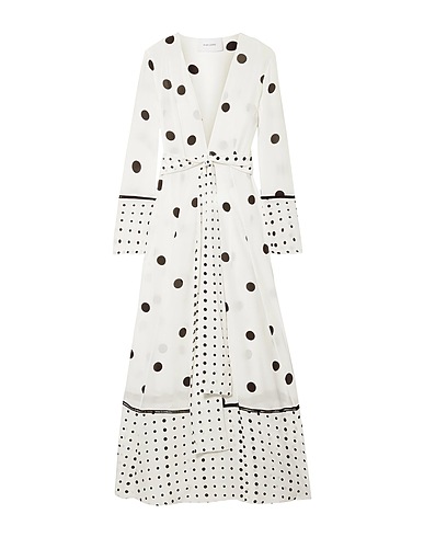 WE ARE LEONE Full-length jacket White 100% Silk