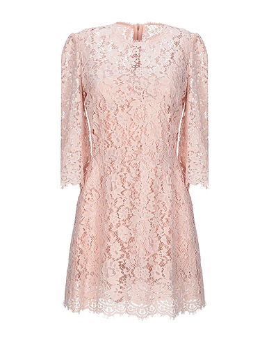 DOLCE&GABBANA ミニワンピース・ドレス ペールピンク コットン 50% / レーヨン 41% / ナイロン 9%