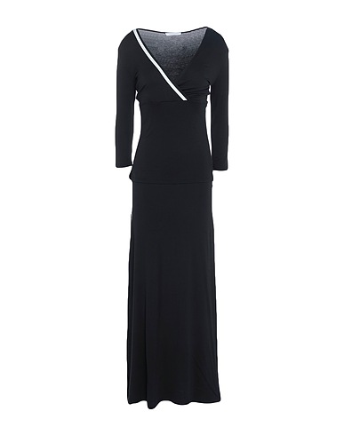 PATRIZIA PEPE Long dress Black 95% Viscose, 5% Elastane