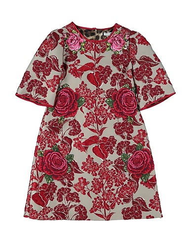 DOLCE&GABBANA Dress Khaki 78% Polyester, 13% Silk, 9% Polyamide