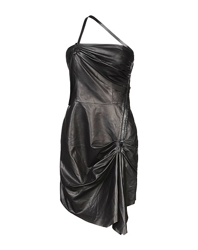 DSQUARED2 One-shoulder dress Black 100% Ovine leather