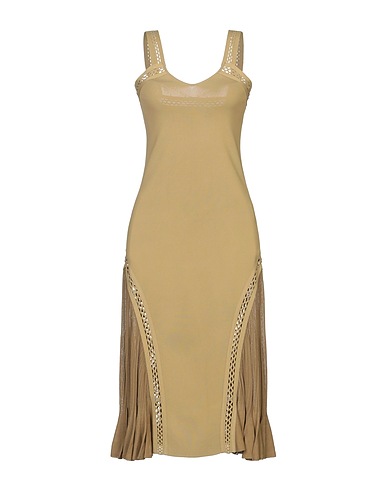 ROBERTO CAVALLI Midi dress Khaki 85% Viscose, 10% Polyimide, 3% Polyester, 2% Polyamide