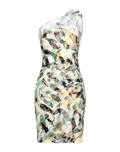 ROBERTO CAVALLI One-shoulder dress Green 100% Polyamide, Viscose, Elastane