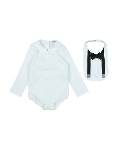 DOLCE&GABBANA Baby bodysuit White 95% Cotton, 5% Elastane