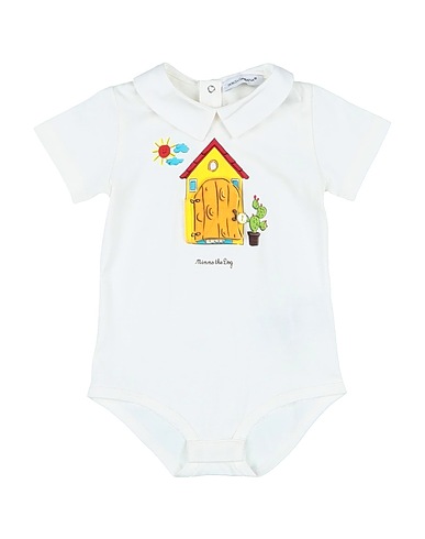 DOLCE&GABBANA Baby bodysuit White 100% Cotton, Polyester