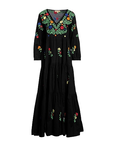 MUZUNGU SISTERS Long dress Black 60% Cotton, 40% Linen
