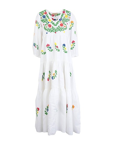 MUZUNGU SISTERS Long dress White 60% Cotton, 40% Linen