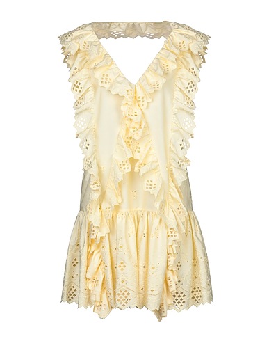 ALBERTA FERRETTI Short dress Pastel yellow 95% Cotton, 5% Other Fibres