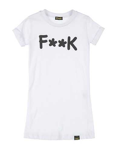 F**K PROJECT Vestito Bianco 100% Cotone