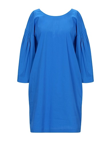 SUOLI Short dress Blue 68% Cotton, 29% Polyamide, 3% Elastane