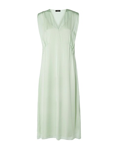 THEORY Midi dress Light green 100% Silk