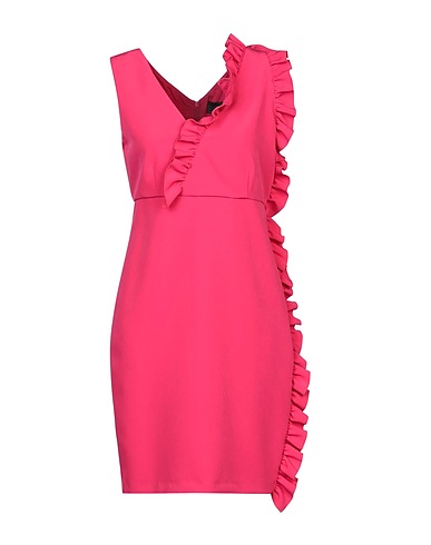 KI6? WHO ARE YOU? Vestito corto Fucsia 90% Poliestere, 10% Elastan