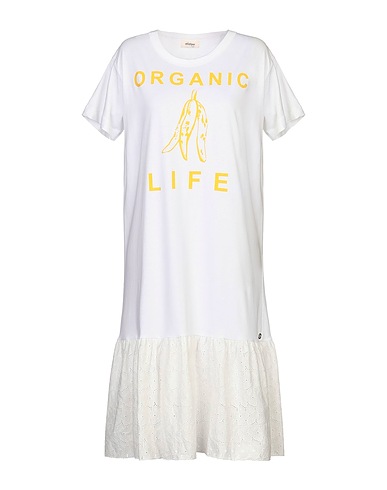 OTTOD'AME Midi dress White 100% Cotton