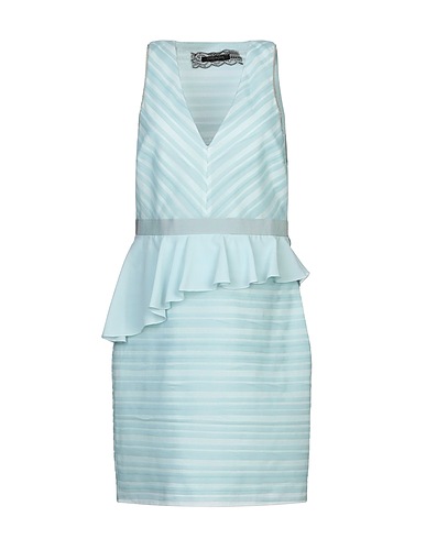 PATRIZIA PEPE SERA Short dress Sky blue 100% Polyamide, Polyester, Elastane, Metal