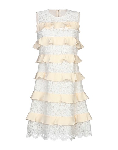 DOLCE & GABBANA Vestito corto Bianco 56% Cotone, 30% Seta, 7% Viscosa, 7% Nylon