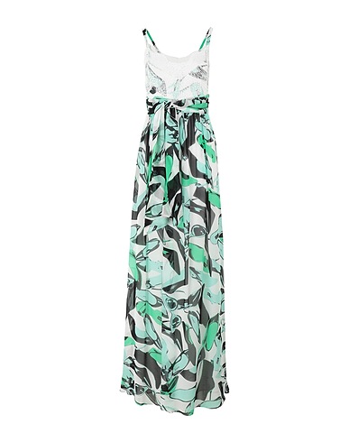 PINKO UNIQUENESS Vestito estivo Verde chiaro 100% Viscosa, Poliammide