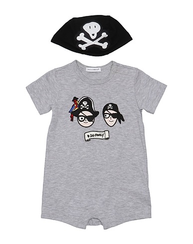 DOLCE&GABBANA Baby accessories set Grey 100% Cotton