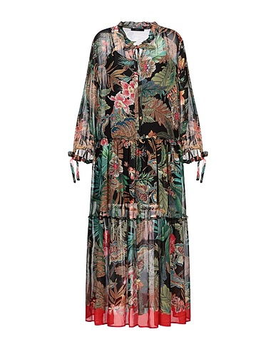 SEVENTY VENEZIA Midi dress Black 100% Polyester