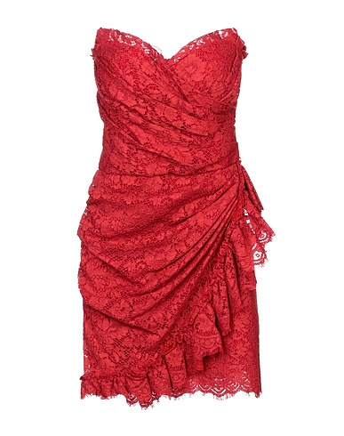 DOLCE&GABBANA Robe courte Rouge 46% Coton, 43% Viscose, 11% Polyamide