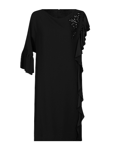SEVENTY VENEZIA Vestito midi Nero 70% Acetato, 30% Viscosa
