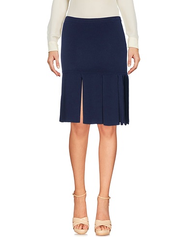 NEIL BARRETT Mini skirt Midnight blue 75% Viscose, 25% Nylon