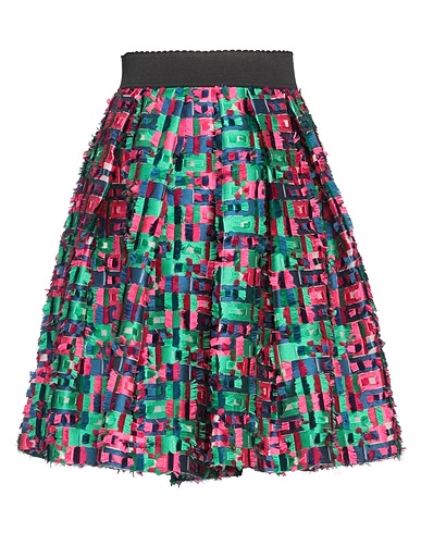 DOLCE&GABBANA Jupe mi-longue Vert 72% Polyester, 28% Soie