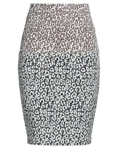 PINKO Midi skirt Grey 55% Cotton, 41% Polyester, 4% Elastane