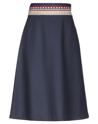 REDValentino Midi skirt Midnight blue 80% Wool, 20% Polyamide