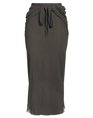 RICK OWENS Long skirt Lead 100% Silk