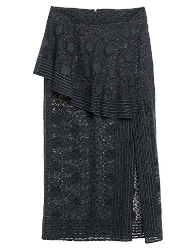 STELLA McCARTNEY Midi skirt Midnight blue 79% Cotton, 21% Polyester, Silk