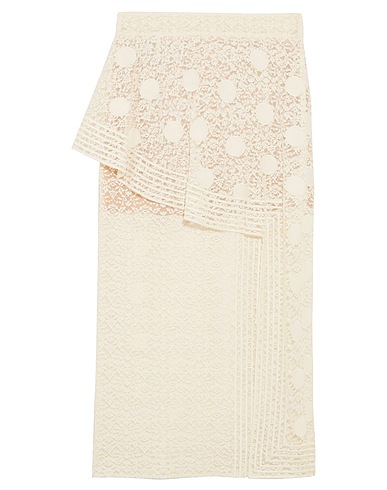 STELLA McCARTNEY ミディ丈スカート アイボリー コットン 79% / ポリエステル 21% / シルク