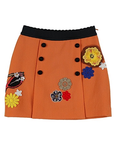 DOLCE&GABBANA Skirt Orange 100% Wool
