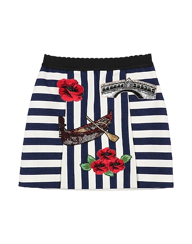 DOLCE&GABBANA Skirt Midnight blue 99% Cotton, 1% Elastane
