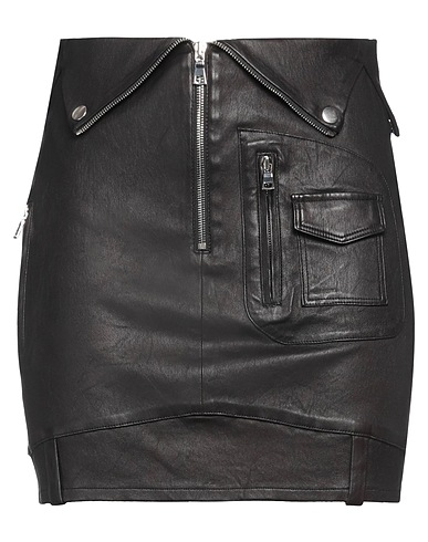 RTA Mini skirt Black 100% Lambskin