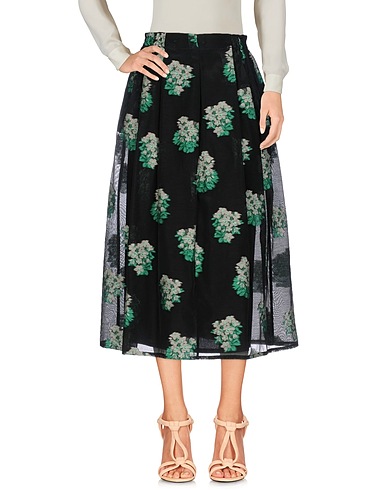 ROSEANNA Midi skirt Black 83% Cotton, 17% Polyamide