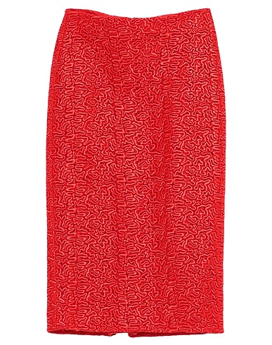 ERMANNO SCERVINO Midi skirt Coral 93% Polyester, 7% Polyamide