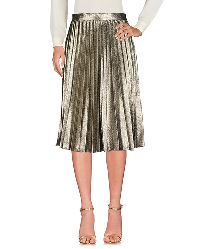 ROBERTO COLLINA Midi skirt Bronze 40% Polyester, 38% Cotton, 10% Polyacrylic, 9% Metallic Polyester, 3% Other Fibres