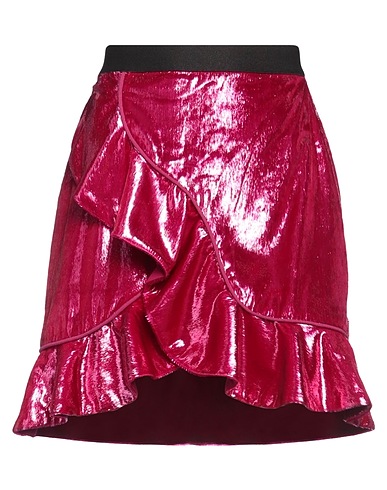 SELF-PORTRAIT Mini skirt Fuchsia 100% Polyester, Elastane