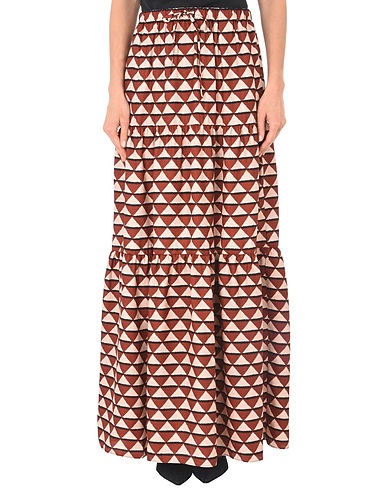 MAISON SCOTCH Langer Rock Ziegelrot 100% Polyester