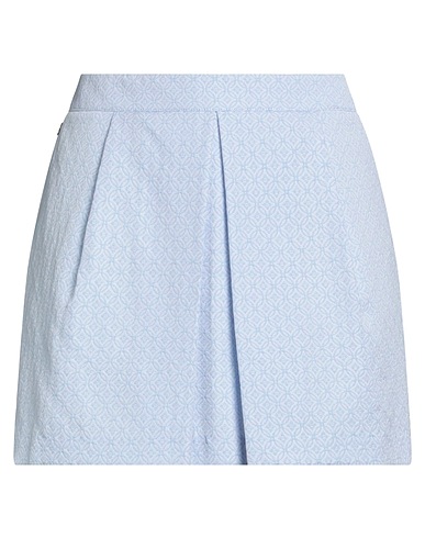 MANILA GRACE Mini skirt Sky blue 90% Polyester, 10% Polyamide