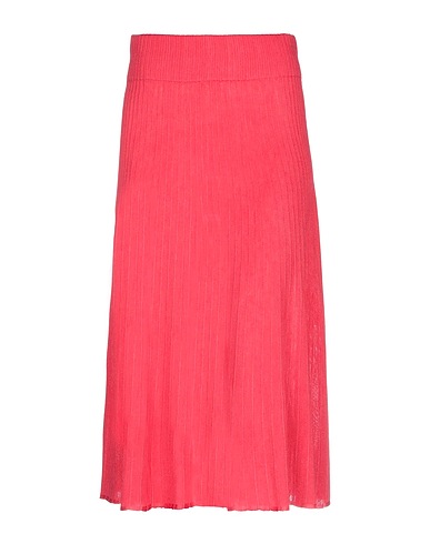 CRUCIANI Midi skirt Coral 70% Silk, 30% Linen