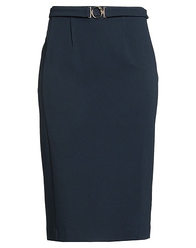 CAVALLI CLASS Midi skirt Midnight blue 69% Viscose, 25% Polyamide, 6% Elastane