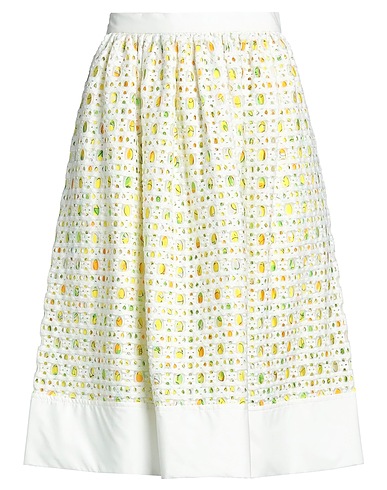 BOUTIQUE MOSCHINO Midi skirt White 95% Polyamide, 5% Other Fibres