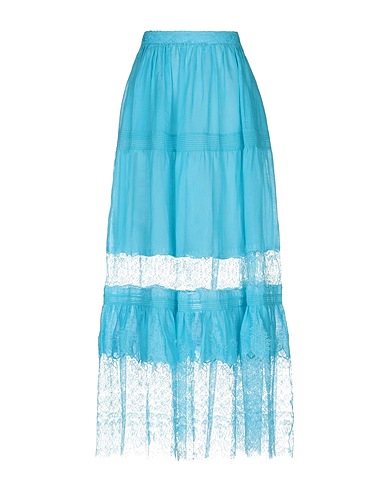ERMANNO SCERVINO Long skirt Azure 100% Ramie, Polyester, Polyamide