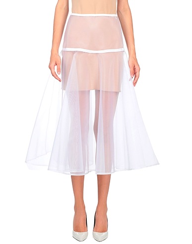 ERMANNO DI ERMANNO SCERVINO Midi skirt White 100% Polyamide
